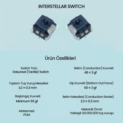 Aula Leobog Interstellar Tactile Mekanik Switch 100 Adet - 2