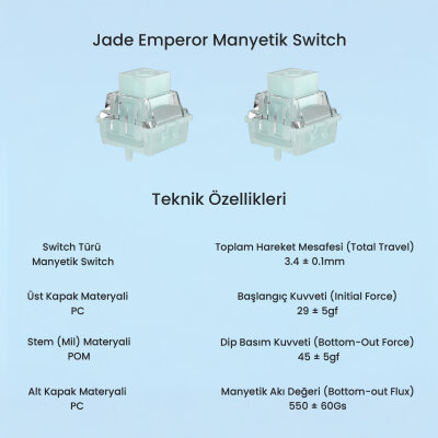 Aula Leobog Jade Emperor Manyetik Switch 20 Adet - 3