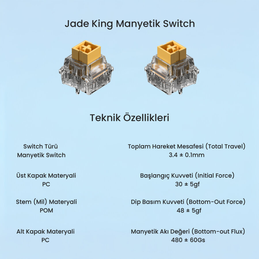 Aula Leobog Jade King Manyetik Switch 20 Adet - 3