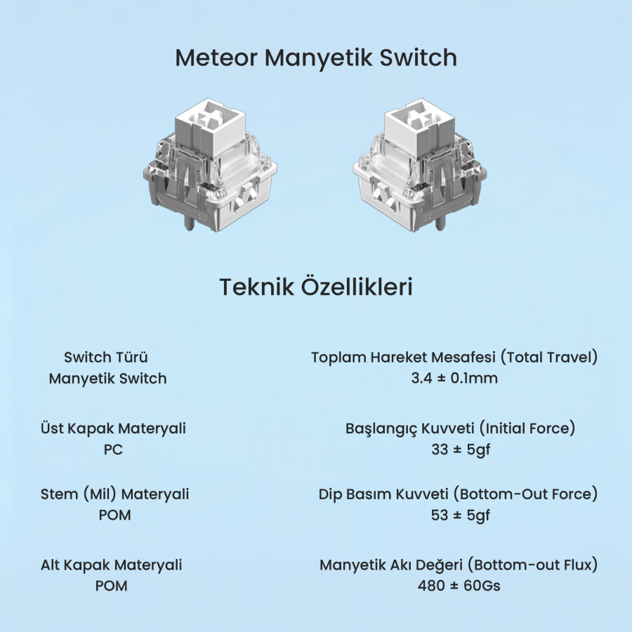 Aula Leobog Meteor Manyetik Switch 20 Adet - 3