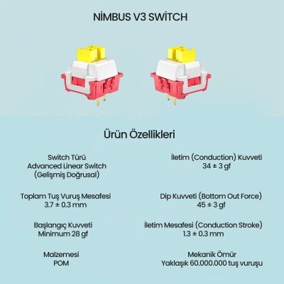 Aula Leobog Nimbus V3 Lineer Mekanik Switch 80 Adet - 2