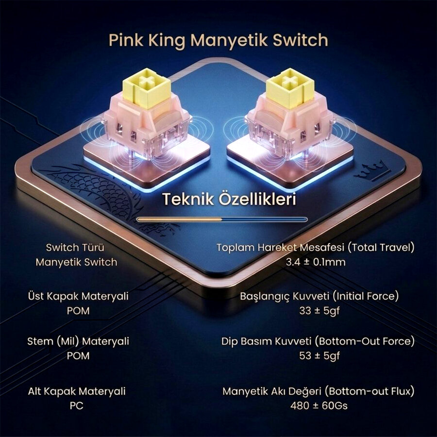 Aula Leobog Pink King Manyetik Switch 20 Adet - 2