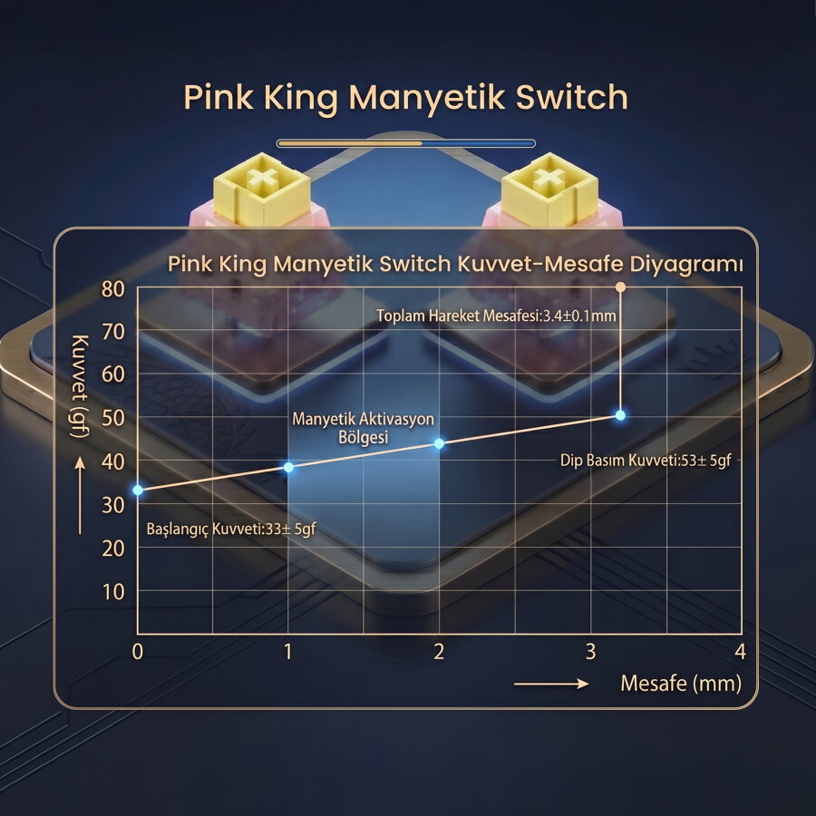 Aula Leobog Pink King Manyetik Switch 20 Adet - 4