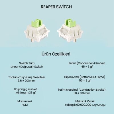 Aula Leobog Reaper Lineer Mekanik Switch 100 Adet - 2
