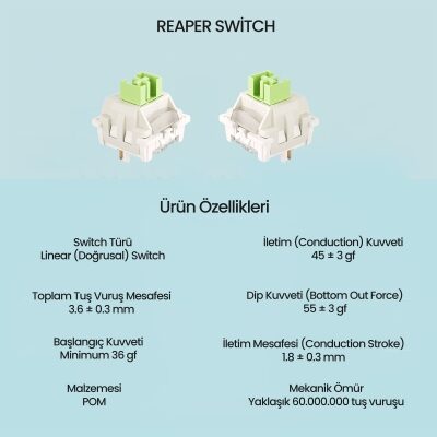 Aula Leobog Reaper Lineer Mekanik Switch 100 Adet - 2