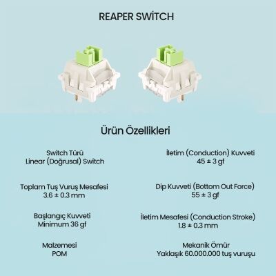 Aula Leobog Reaper Lineer Mekanik Switch 100 Adet - 2