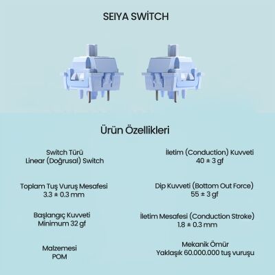 Aula Leobog Seiya Lineer Mekanik Switch 100 Adet - 2