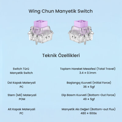 Aula Leobog Wing Chun Manyetik Switch 20 Adet - 3