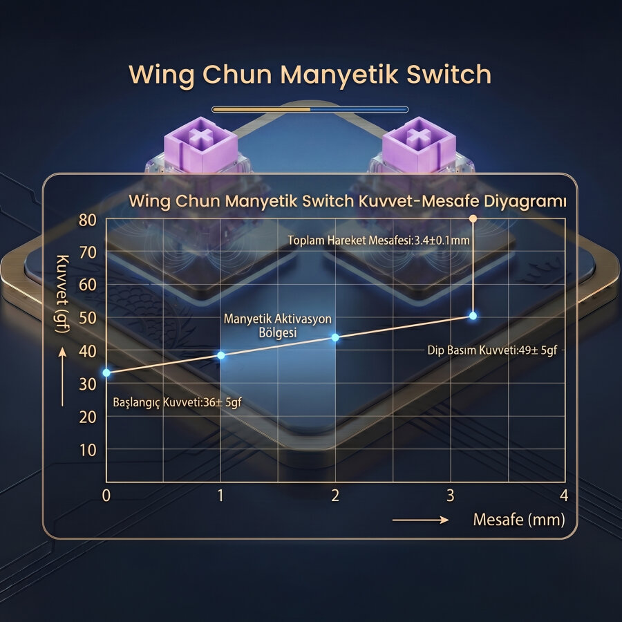 Aula Leobog Wing Chun Manyetik Switch 20 Adet - 4