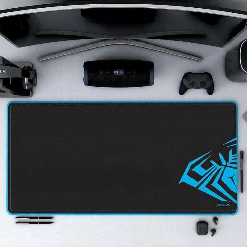 Aula MP-XL 90x40cm Gaming Oyuncu Mousepad Kaymaz Tabanlı Kenar Dikişli Siyah - 3
