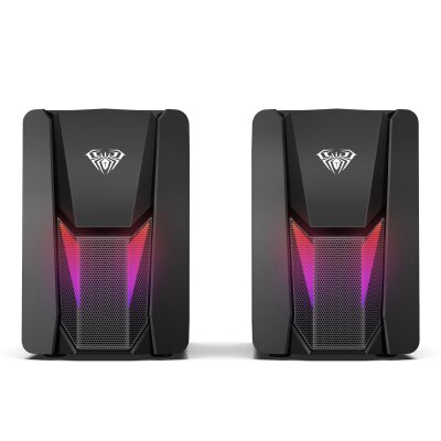 Aula N-108 1+1 USB/Aux Stereo 2.0 RGB Masaüstü Gaming Oyuncu Hoparlör Speaker Ses Sistemi - 3