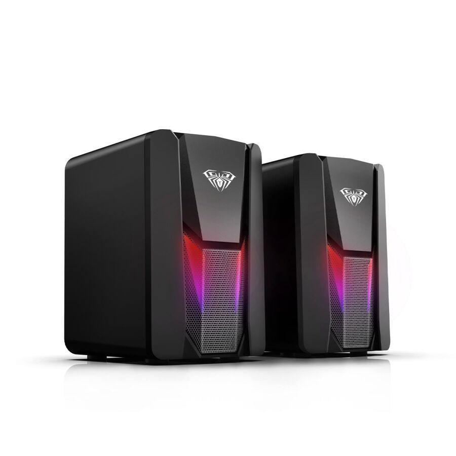Aula N-108 1+1 USB/Aux Stereo 2.0 RGB Masaüstü Gaming Oyuncu Hoparlör Speaker Ses Sistemi - 2