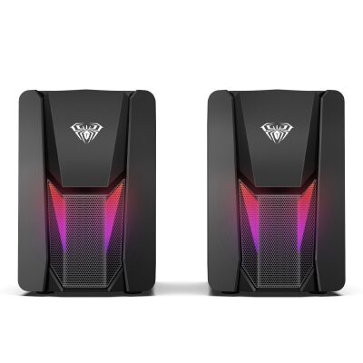 Aula N-108 1+1 USB/Aux Stereo 2.0 RGB Masaüstü Gaming Oyuncu Hoparlör Speaker Ses Sistemi - 3
