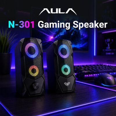 Aula N-301 10W Masaüstü RGB Gaming Oyuncu PC 1+1 Speaker Hoparlör - 2