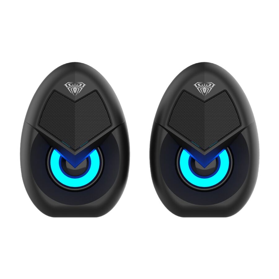 Aula N-69 2*3W RGB LED Işıklı Masaüstü Oyuncu Laptop PC Bilgisayar Hoparlörü - 2