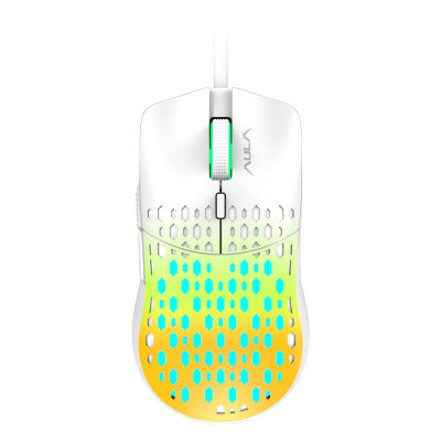 Aula S11 Pro 3600DPI RGB Optik Gaming Mouse Sarı 