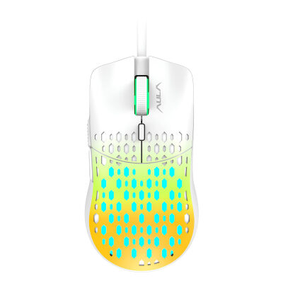 Aula S11 Pro 3600DPI RGB Optik Gaming Mouse Sarı 