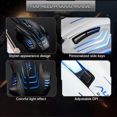 Aula S18 6400DPI RGB 7 Programlanabilir Tuş 1000Hz Gaming Oyuncu Mouse - 5