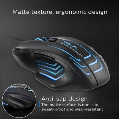 Aula S18 6400DPI RGB 7 Programlanabilir Tuş 1000Hz Gaming Oyuncu Mouse - 6