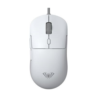 Aula S35 7200 DPI 6 Kademeli Optik Sensör 13 RGB Mod Makrolu Hafif Ergonomik Örgülü Kablo Gaming Oyuncu Mouse Beyaz