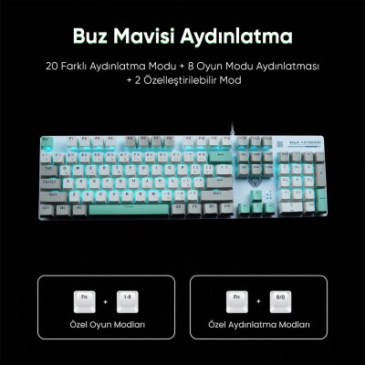 Aula S500 Brown Switch RGB Makrolu Kablolu Gaming Mekanik Oyuncu Klavyesi - 6