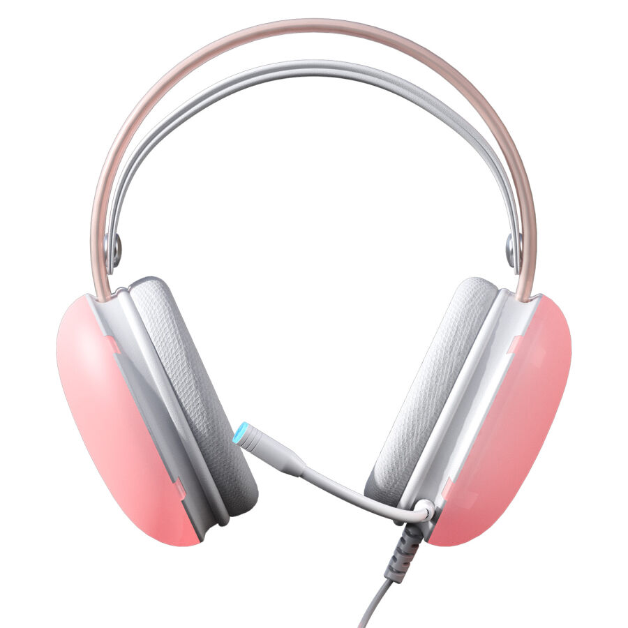 Aula S505 RGB USB Gaming Mikrofonlu Oyuncu Kulaklığı Pembe - 2