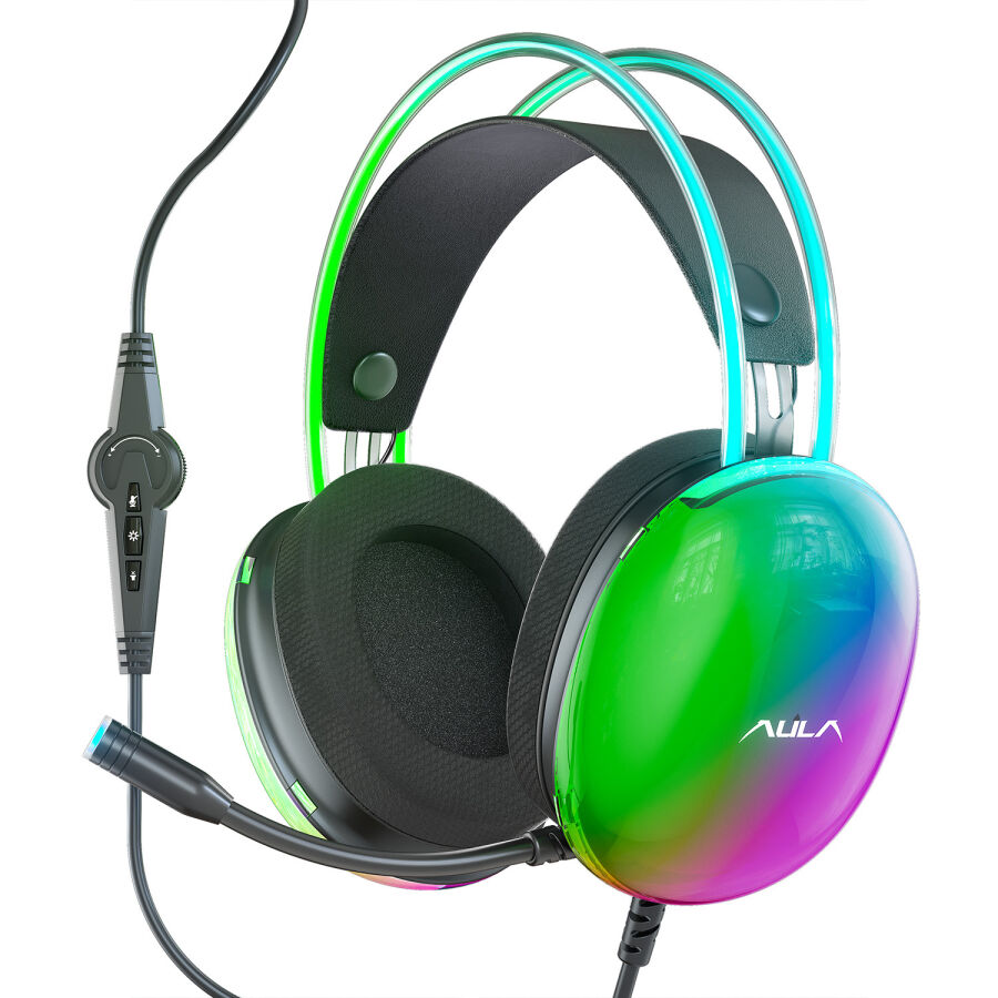 Aula S505 RGB USB Gaming Mikrofonlu Oyuncu Kulaklığı Siyah - 3