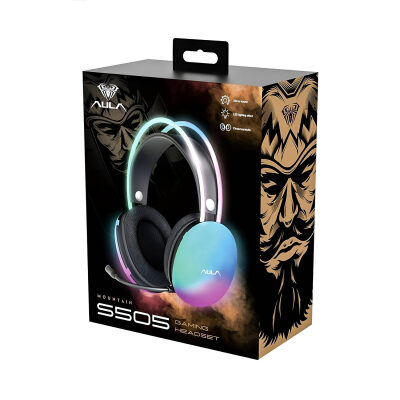 Aula S505 RGB USB Gaming Mikrofonlu Oyuncu Kulaklığı Siyah - 5