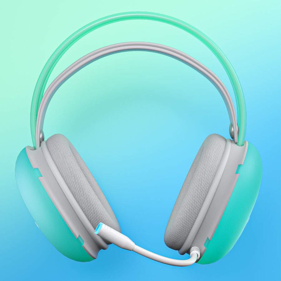 Aula S505 RGB USB Gaming Mikrofonlu Oyuncu Kulaklığı Yeşil - 2