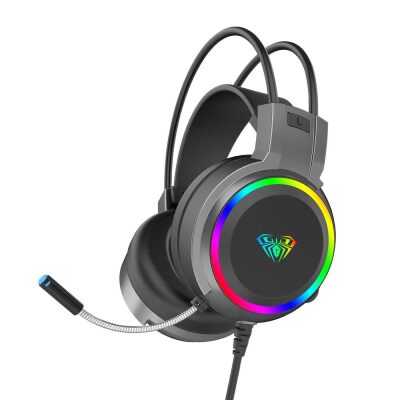 Aula S608 Rainbow 3.5mm + USB-A Gaming Oyuncu Kulaküstü Kulaklık - 2