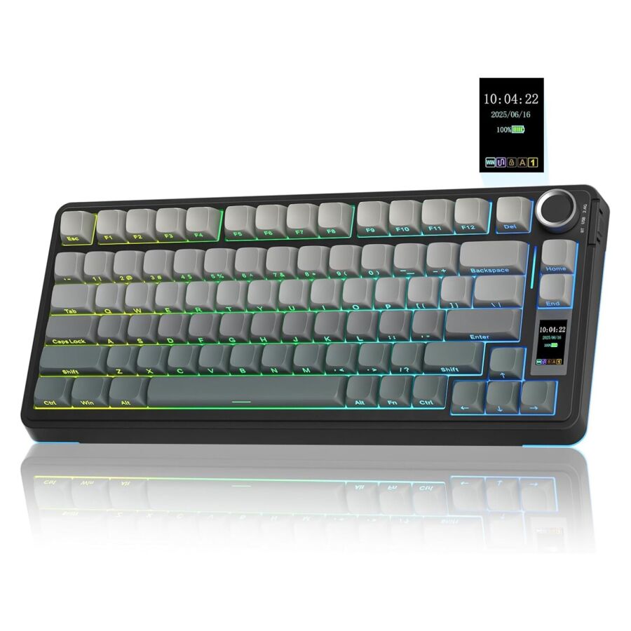 Aula S75 Pro Mekanik RGB TKL Seiya Switch Kablosuz Makrolu Hot Swap Klavye Gradyan Gri - 1