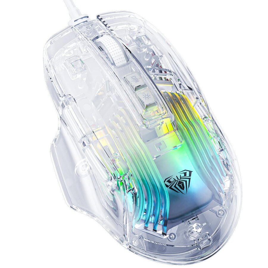 Aula S80 7200DPI 7 Tuşlu RGB Şeffaf Optik Oyuncu Gaming Mouse - 3