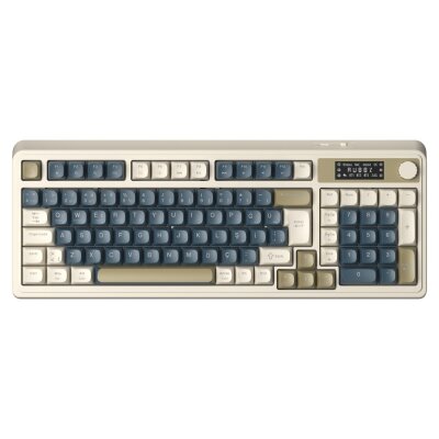 Aula S99 Pro Retro RGB Gaming Bluetooth 2.4GHz Type-C 3 Mod Kablosuz Makrolu Türkçe Q Oyuncu Klavye Lacivert