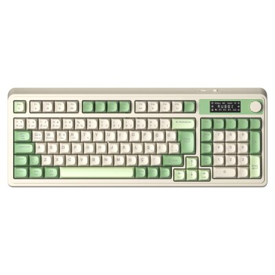 Aula S99 Pro Retro RGB Gaming Bluetooth 2.4GHz Type-C 3 Mod Kablosuz Makrolu Türkçe Q Oyuncu Klavye Yeşil