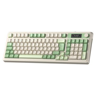 Aula S99 Pro Retro RGB Gaming Bluetooth 2.4GHz Type-C 3 Mod Kablosuz Makrolu Türkçe Q Oyuncu Klavye Yeşil - 7
