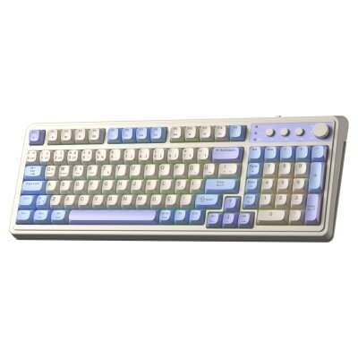 Aula S99 Retro RGB Gaming 3 Modlu Bluetooth/2.4GHz/USB-C Kablosuz Makrolu Türkçe Q Klavye Mavi - 7