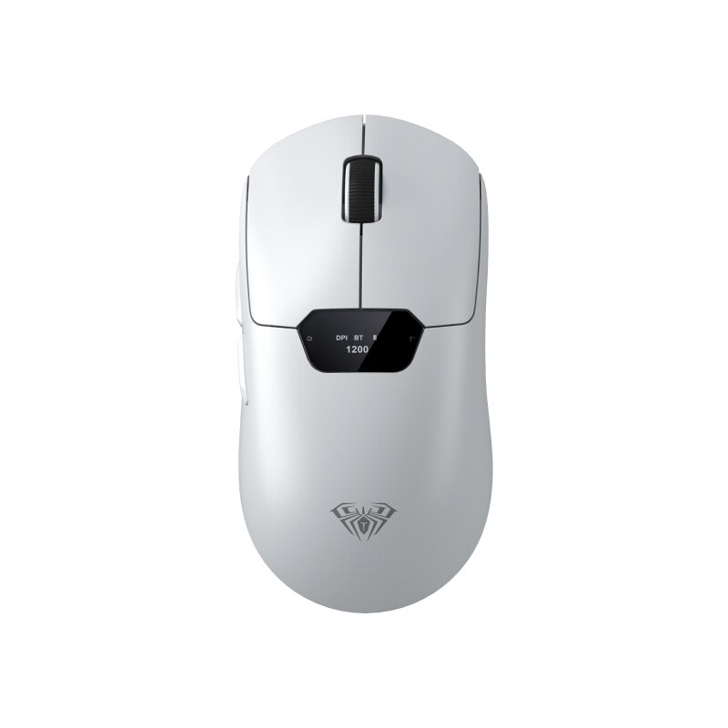 Aula SC390 Akıllı Ekranlı PAW3311 Sensör 20000 DPI 1000Hz Kablosuz ve Kablolu Gaming Oyuncu Mouse 2.4GHz Beyaz - 1