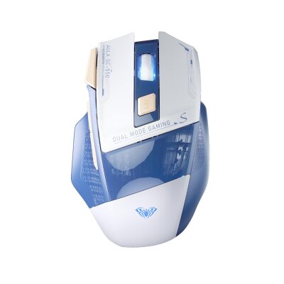 Aula SC550 4800DPI 7 Tuşlu Makrolu 2.4GHz Kablosuz Optik RGB Oyuncu Mouse Mavi 