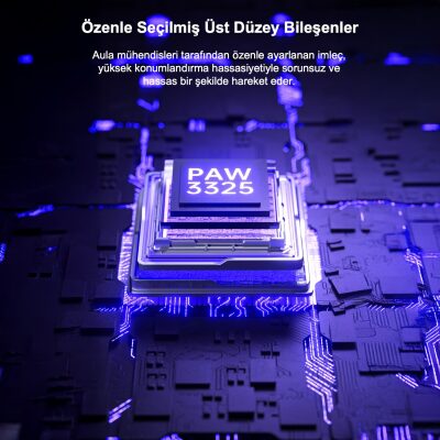 Aula SC580X LightWeight PAW3395 Sensör 10000 DPI 1000Hz Kablolu ve Kablosuz Gaming Oyuncu Mouse Siyah - 7