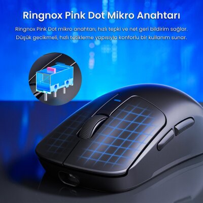 Aula SC680 26000 DPI 7 Tuşlu Kablosuz Optik Gaming Oyuncu Mouse Sarı - 2