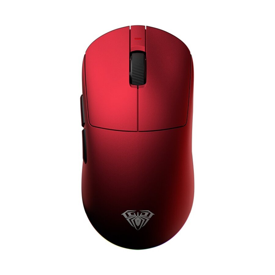 Aula V9 Ultra Plus 42000 DPI PAW3950 8000Hz Tri-Mode Kablosuz RGB Omron Switch Lightweight E-Spor Gaming Oyuncu Mouse Kırmızı - 1