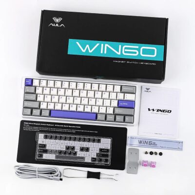 Aula Win60 He Max Manyetik Klavye Rapid Trigger Wing Chun Switch 8000Hz RGB TKL Hot Swap Oyuncu Klavyesi Mavi - 8