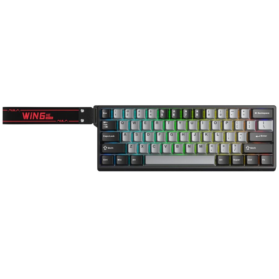 Aula Win60 He Pro Manyetik Klavye Rapid Trigger Xingyi Switch 8000Hz RGB TKL Hot Swap Oyuncu Klavyesi Gri - 3