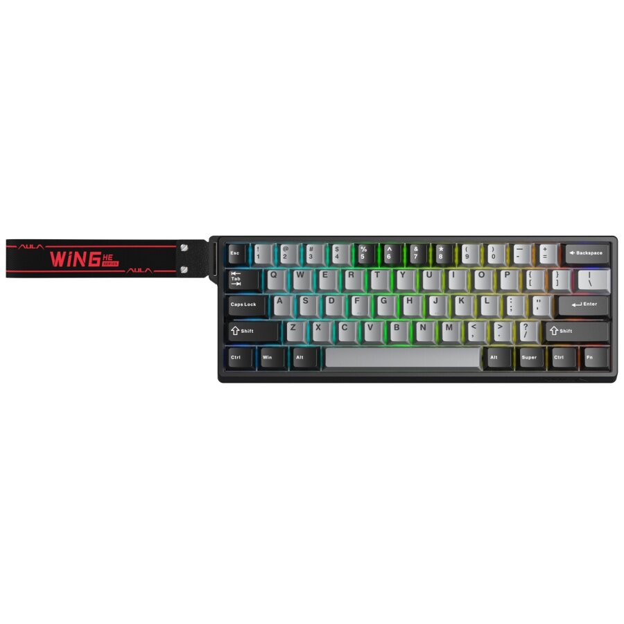 Aula Win60 He Pro Manyetik Klavye Rapid Trigger Xingyi Switch 8000Hz RGB TKL Hot Swap Oyuncu Klavyesi Gri - 3