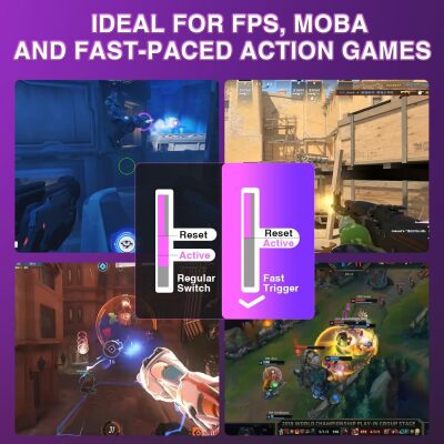 Aula Win68 HE Manyetik Klavye Rapid Trigger GrayWood Switch 8000Hz RGB TKL Hot Swap Oyuncu Klavyesi Siyah - 7