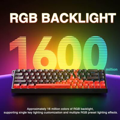 Aula Win68 He Max Manyetik Klavye Rapid Trigger Wing Chun Switch 8000Hz RGB TKL Hot Swap Oyuncu Klavyesi Mavi - 5