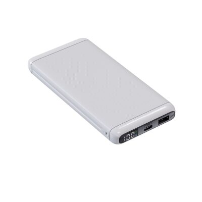 Bix 10000mAh 20W PD Type-C ve USB-A SCP 22.5W QC 3.0 18W Çift Çıkışlı LED Ekranlı Powerbank Beyaz - 3