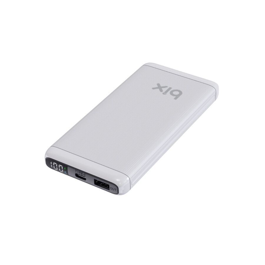 Bix 10000mAh 20W PD Type-C ve USB-A SCP 22.5W QC 3.0 18W Çift Çıkışlı LED Ekranlı Powerbank Beyaz - 2