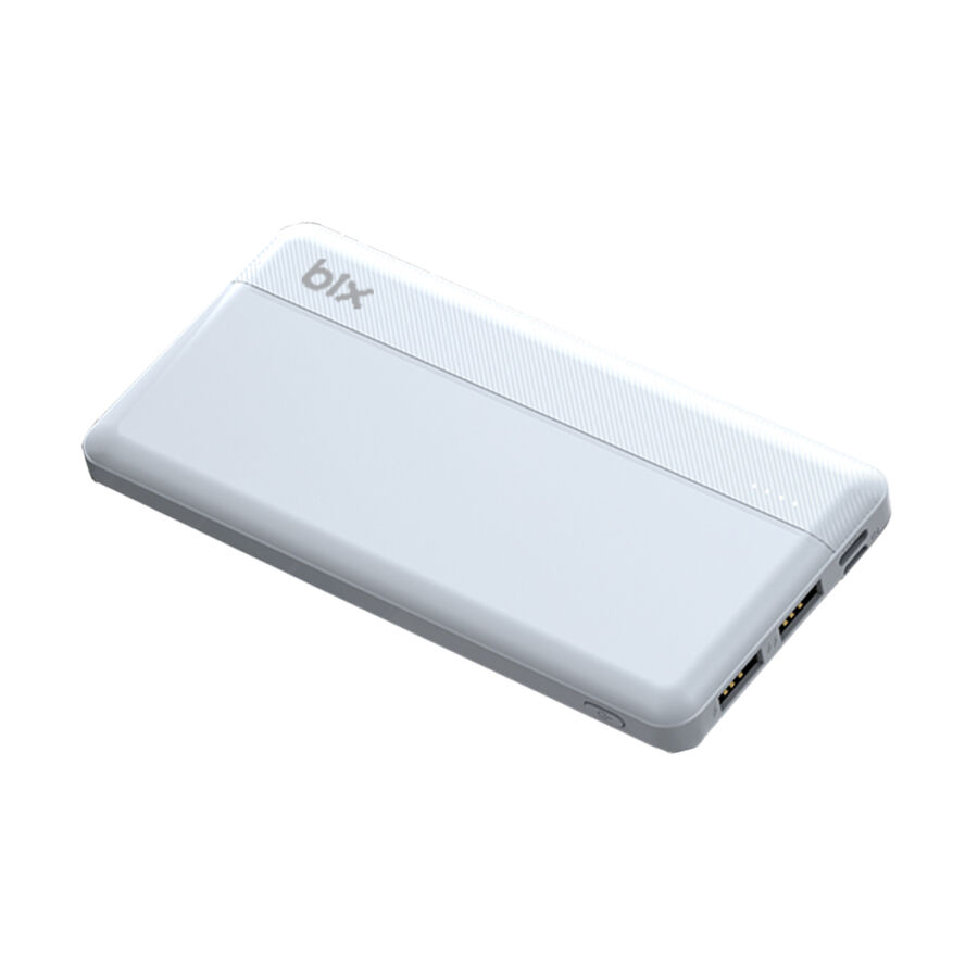 Bix 10000mAh Çift USB Çıkışlı ve LED Bildirimli Portatif Powerbank Beyaz - 2