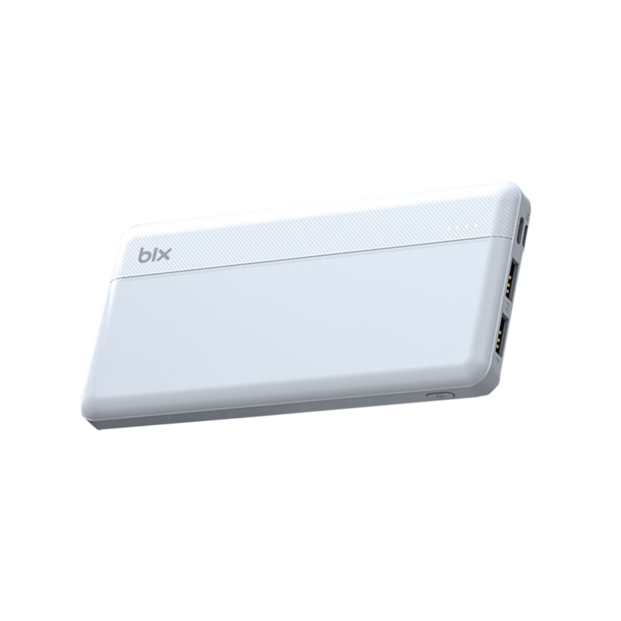 Bix 10000mAh Çift USB Çıkışlı ve LED Bildirimli Portatif Powerbank Beyaz - 3